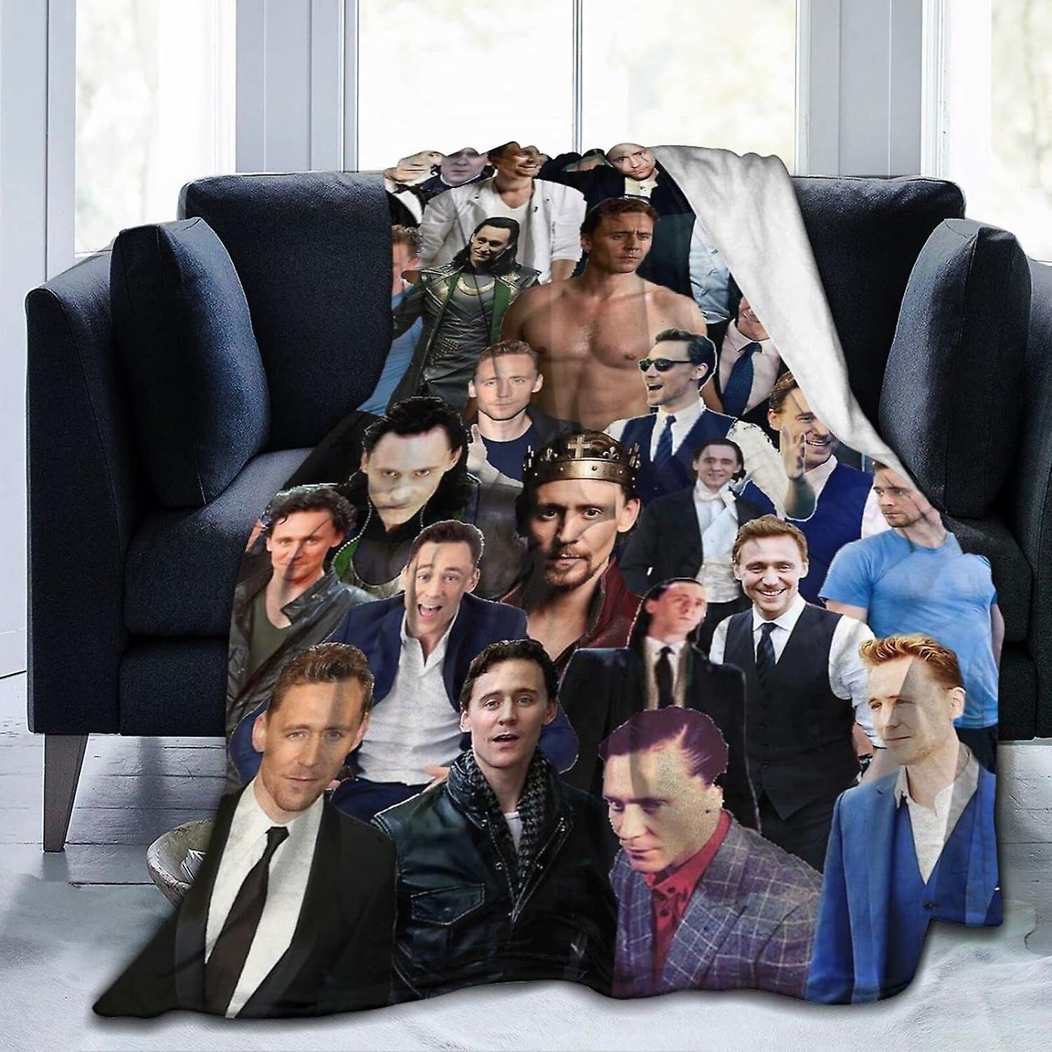 Kerota Tom Hiddles-Ton Fleece Throw Blanket, Super Soft Cozy Plush Flannel Blankets for Couch Sofa Bed Camping Travel Picnic, Lightweight Warm Fuzz...