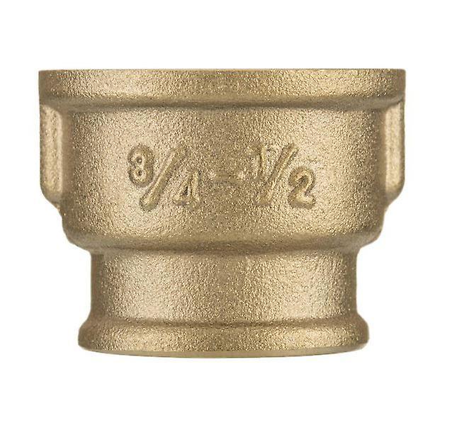 Invena Female thread pipe reduction muff brass 1/2" x 3/8" BSP Female