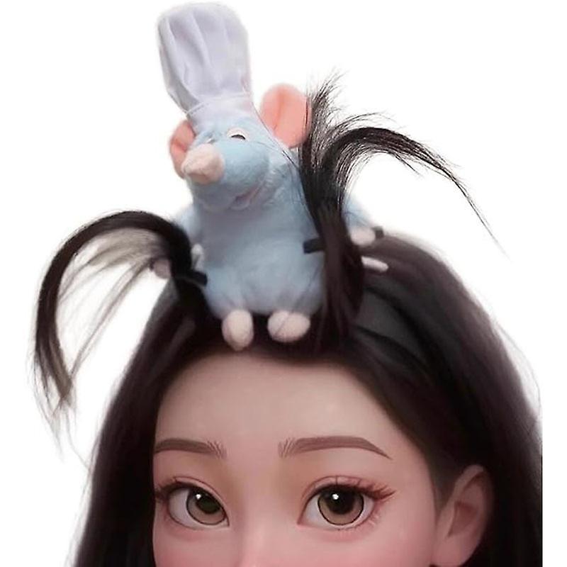 Yesfit Women Cute Mouse Cartoon Animal Remy Ratatouille Plush Toy Headbands