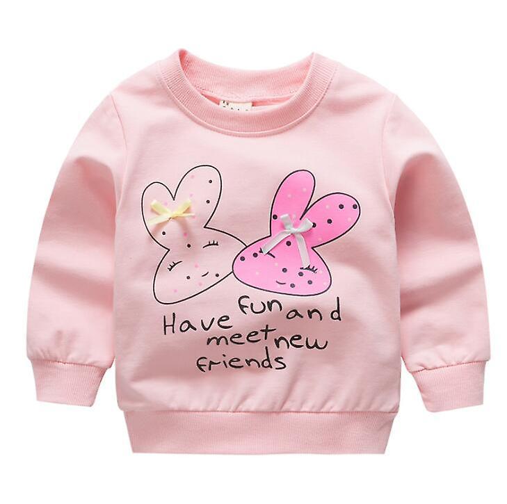 Slowmoose Baby Clothes Sweatshirts - Soft Cotton Top Cartoon Sweater, Spring Autumn 24M / Rabbit--pink