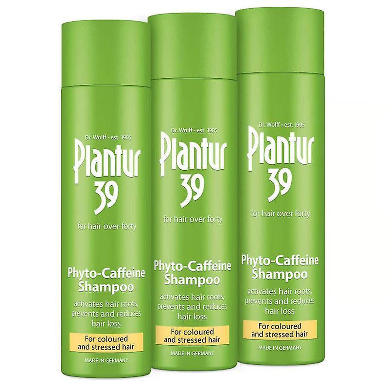 Plantur 39 Phyto-Caffeine Shampoo for Coloured & Stressed Hair 250ml x 3