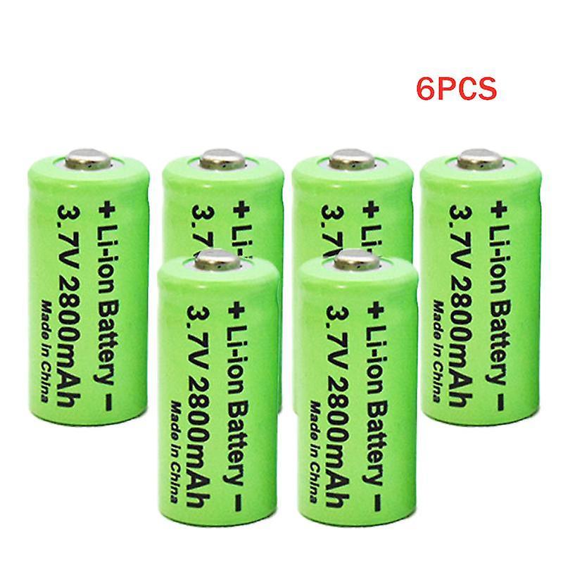 Atuto 3.7v 2800mah Lithium Li-ion 16340 Battery Cr123a Rechargeable Batteries 3.7v Cr123 For Laser Pen Led Diy Battery 6PCS Battery