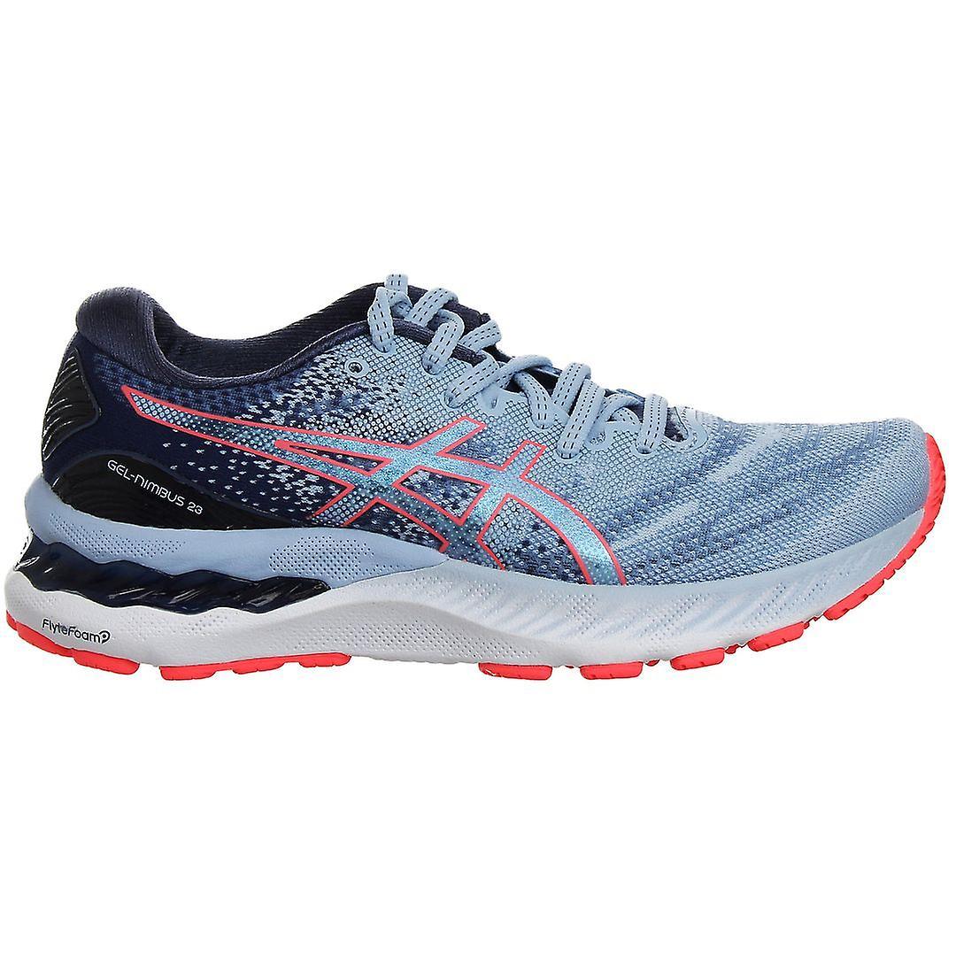 Asics Gel-Nimbus 23 Lace-Up Blue Synthetic Womens Running Trainers 1012A885_412 UK 10.5 EU 45 US 12.5