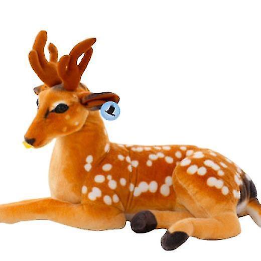 Elciaicle Tiger Deer Plush Realistic Stuffed Animals Doll Toys Sleeping Pillow For Kids Gift 50cm