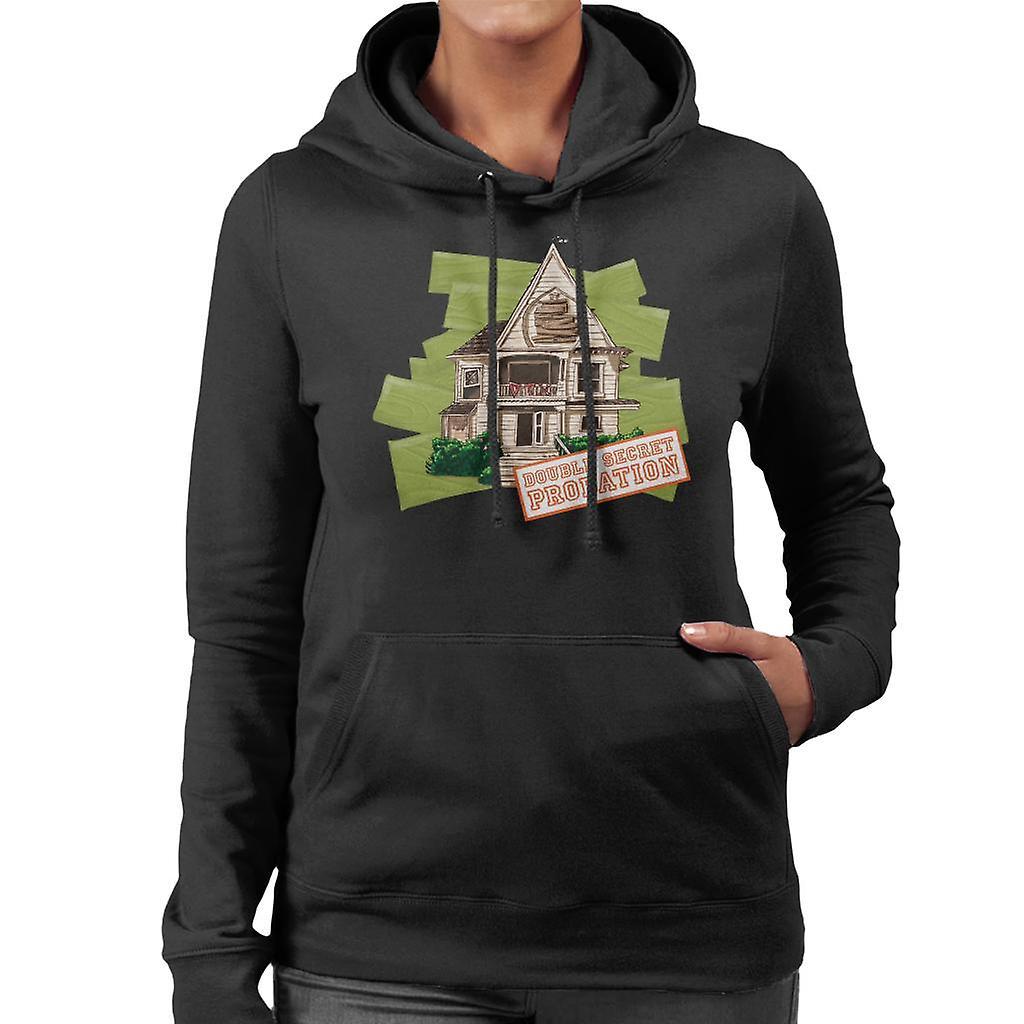 Animal House Double Secret Probation Women's Hooded Sweatshirt Black Medium