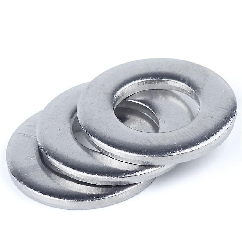 Slowmoose 100pcs Of Stainless Steel Plain Flat Washer M6