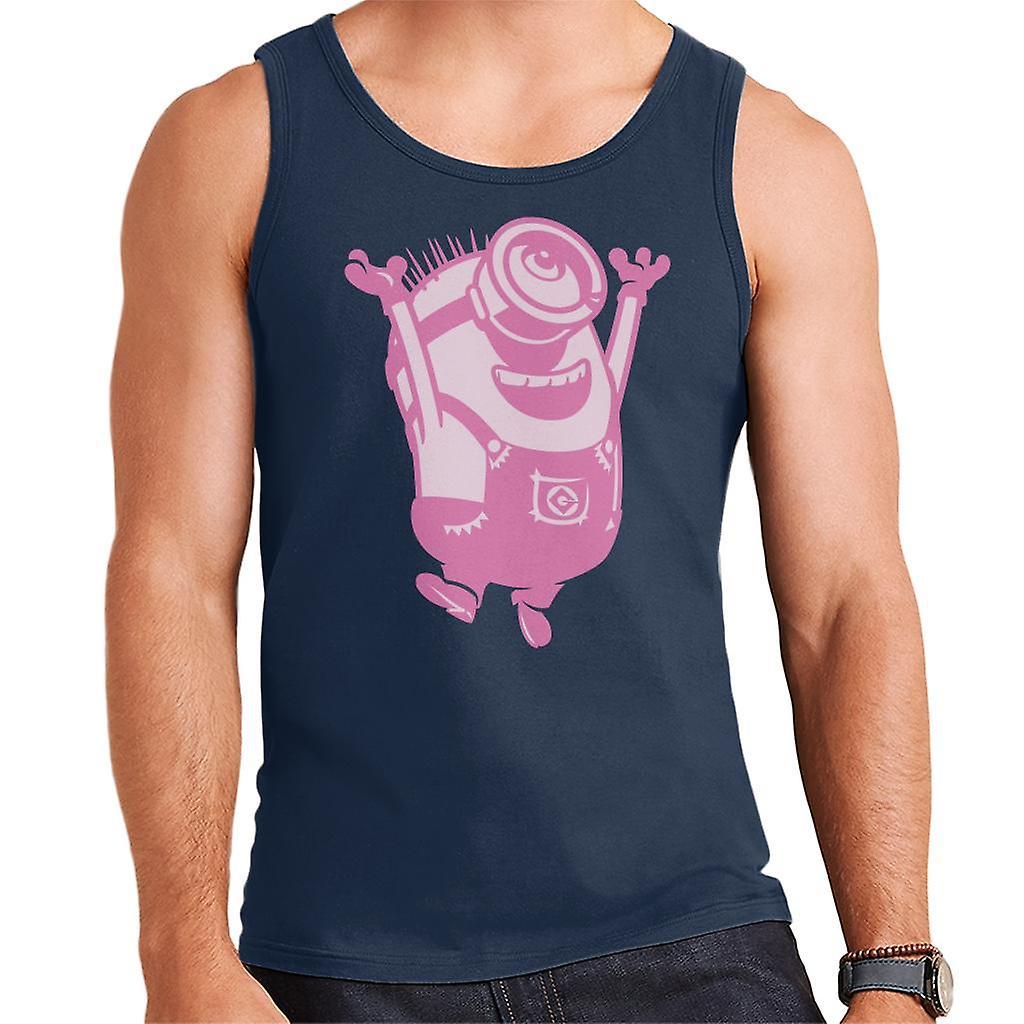 Despicable Me Minion Jumping Men's Vest Navy Blue Small