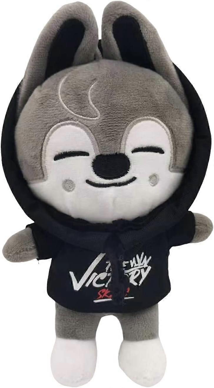 Ubiuo Cute Stray Kids Plush,9.8In Kawaii Skzoo Plush Toys,Creative Soft Stuffed Cartoon Plush Toy Gift Toys for Kids Fans (Wolf Chan)