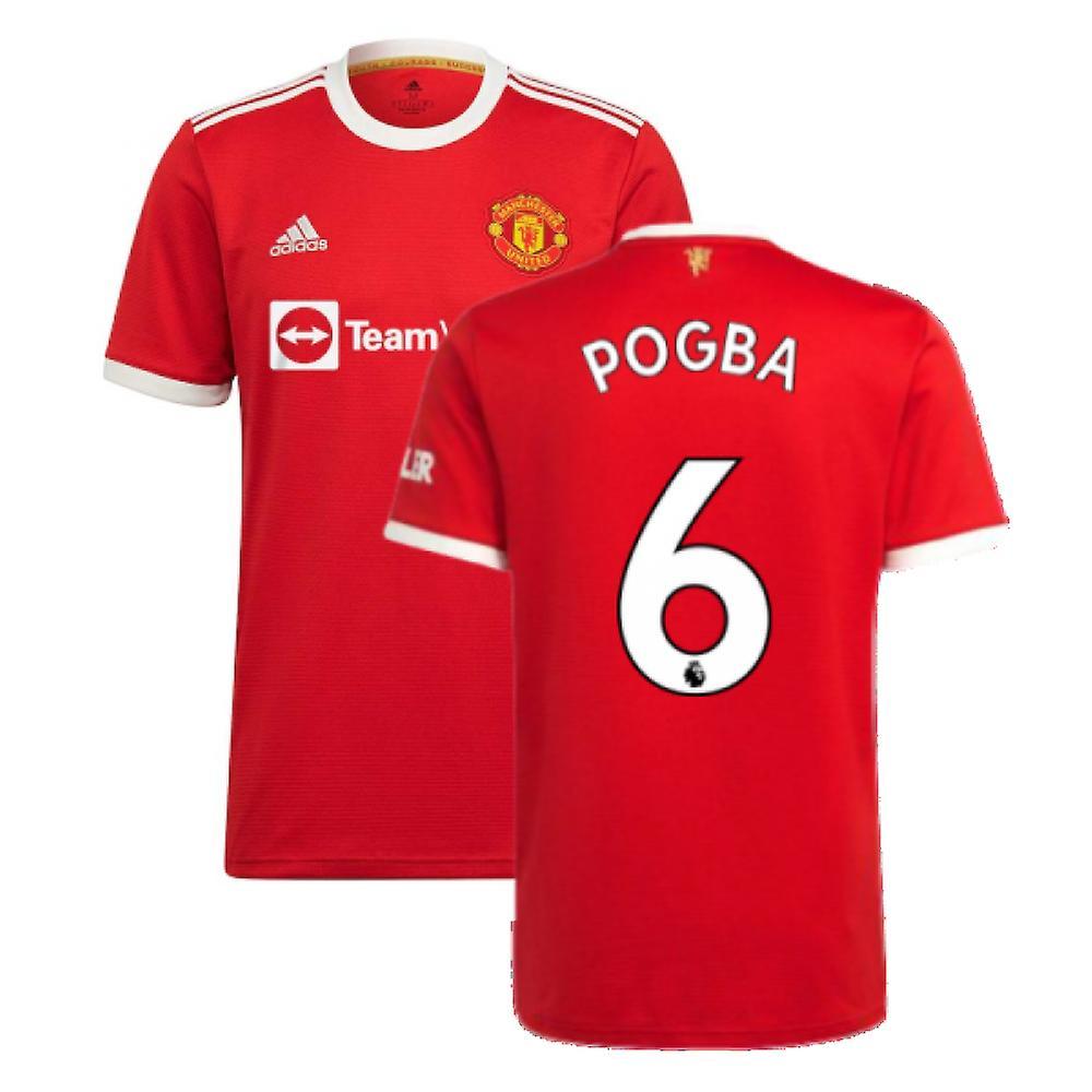 Adidas Man Utd 2021-2022 Home Shirt (POGBA 6) Red Large 42-44 inch Chest