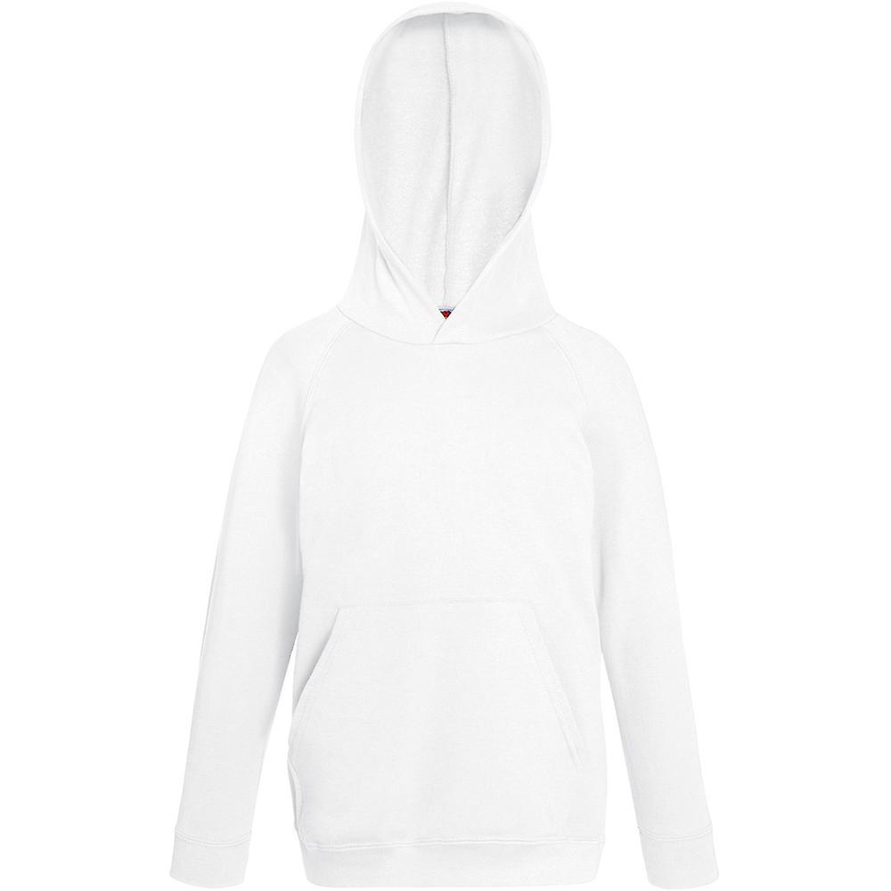 Fruit Of The Loom Childrens Lighweight Hooded Sweatshirt Red Age 12-13 Years - Chest 32" (81cm)