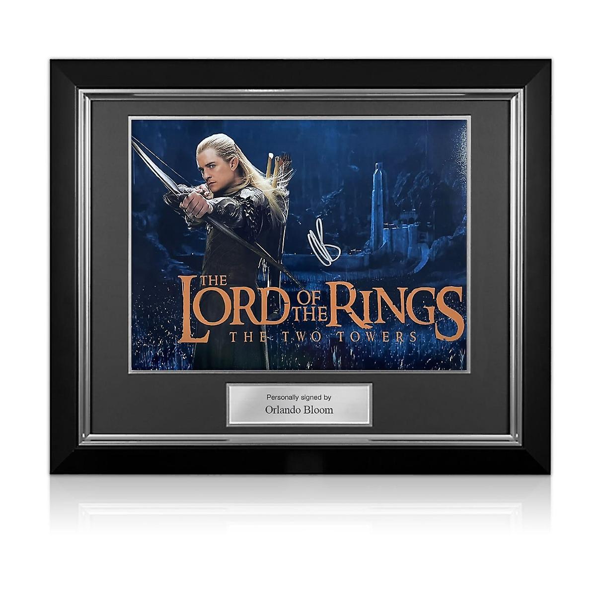 Exclusive Memorabilia Orlando Bloom Signed The Lord Of The Rings Photo: The Two Towers. Deluxe Frame