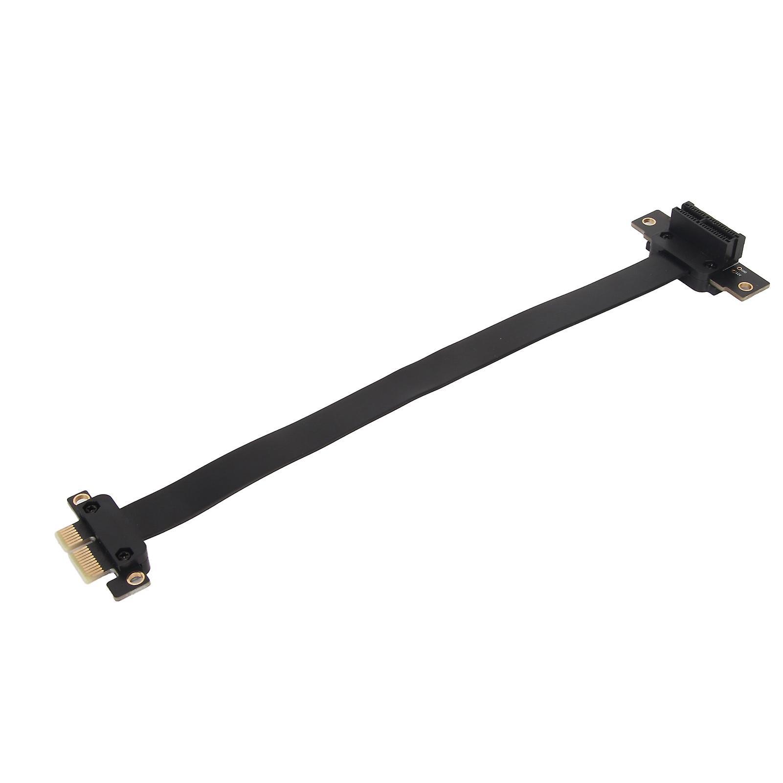 PCIE Extension Cable PCIE 3.0 1X Riser Card Ribbon Extender Cable - 10cm/3.9in, 90 Degree Right Angle