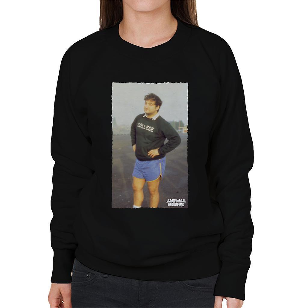 Animal House John Bluto Blutarsky Posing Women's Sweatshirt Black XX-Large