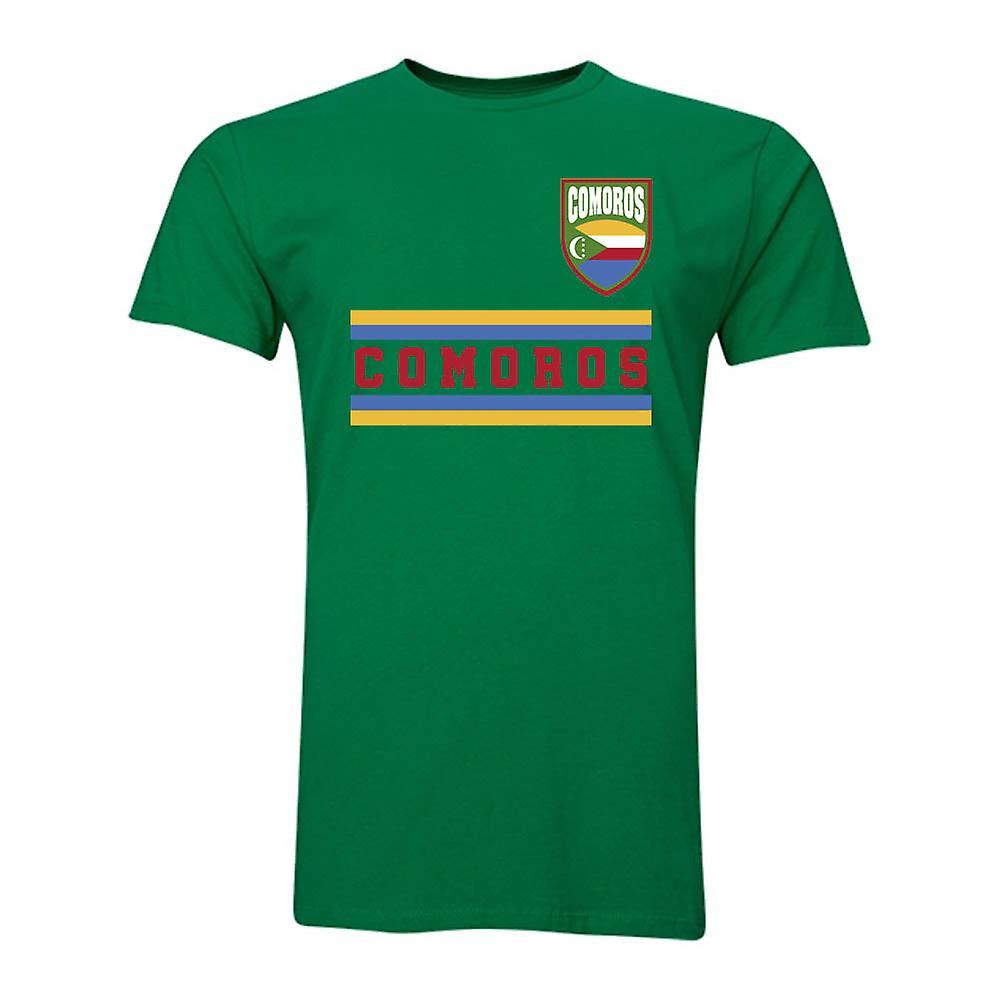 UKSoccerShop Comoros Core Football Country T-Shirt (Green) XSB (3-4 Years)