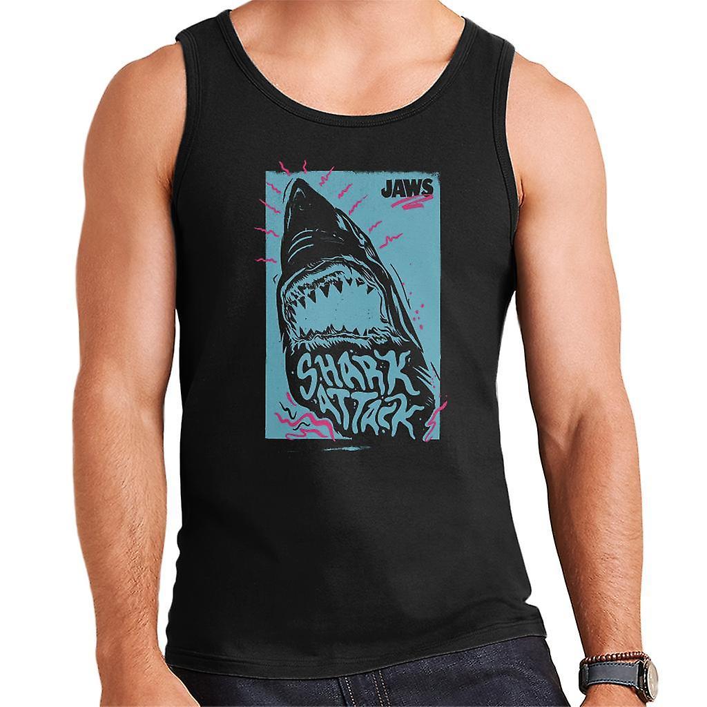 Jaws Shark Attack Wave Men's Vest Black X-Large