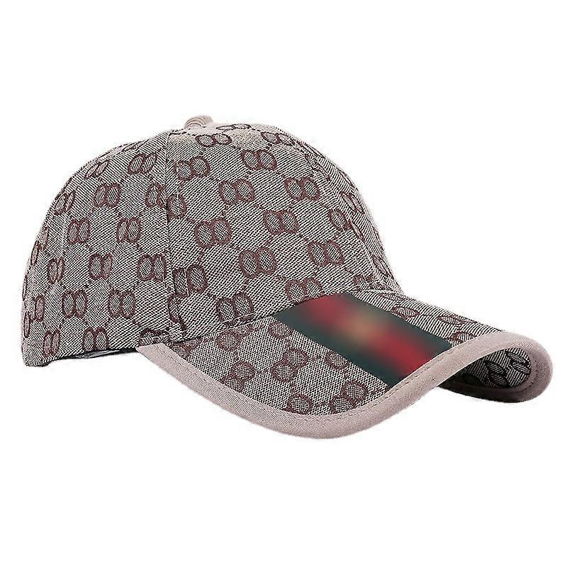 Quikhome Embroidered baseball cap fashion all-match casual baseball cap Brown