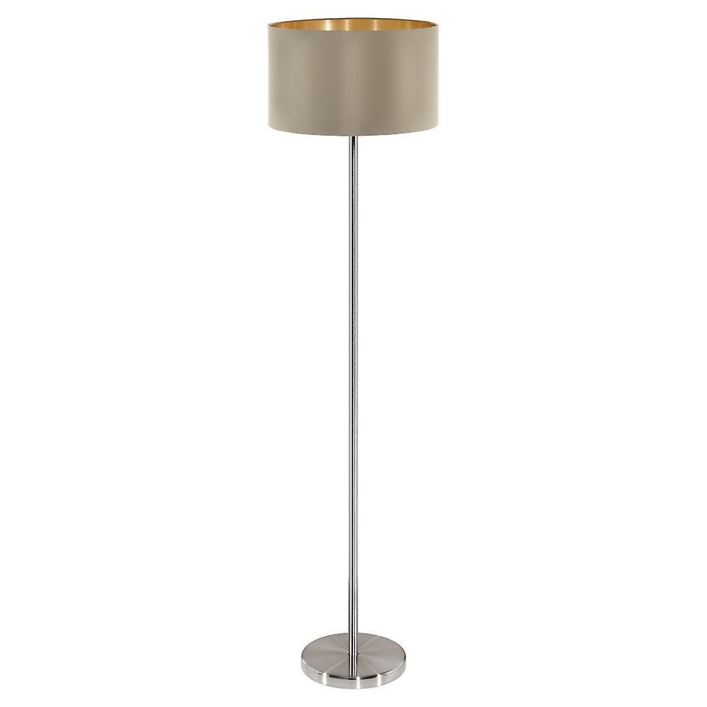 Eglo Lighting Maserlo 1 Light Floor Lamp Satin Nickel, E27