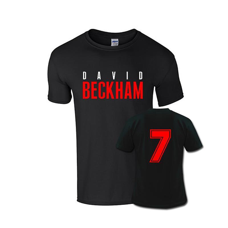 Gildan David Beckham Front Name T-shirt (black) XXL (50-52 inch)