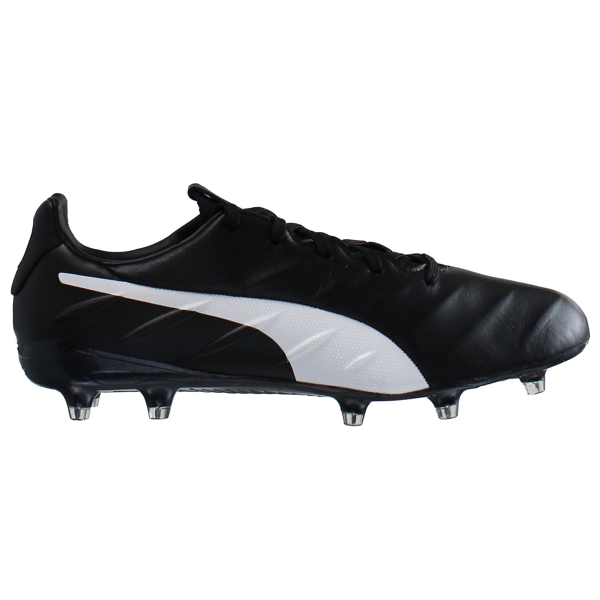 Puma King Platinum 21 FG/AG Black Smooth Leather Mens Football Boots 106478 01 UK 9.5 EU 44 US 10.5