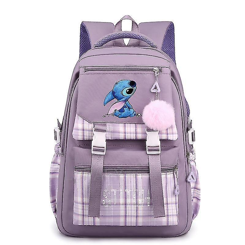 Zhenv Lilo And Stitch Backpack Casual Simple Oxford Boys Girls School Bags Pockets Junior High School Students Teens Travel Mochilas 03