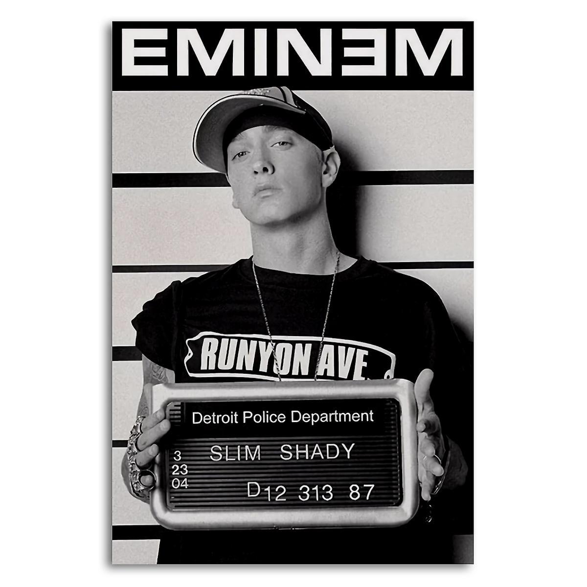 Gamurry Eminem (Mugshot) Poster Cover Canvas Poster Bedroom Sports Landscape Office Room Perfect for any Room Decor Gift  Posters (unframed) No Fra...