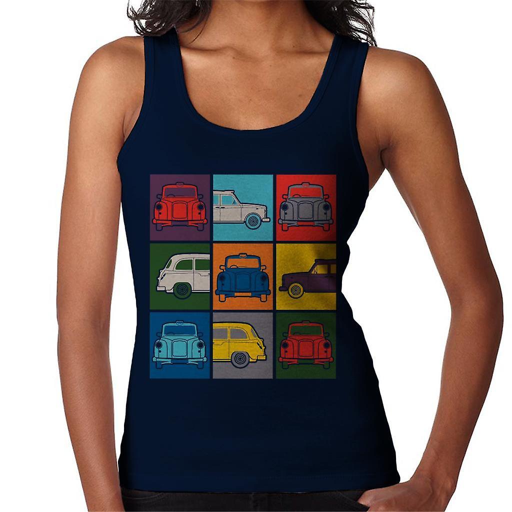 London Taxi Company Colourful Angles Women's Vest Navy Blue Small