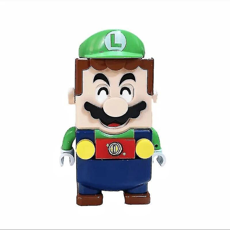 Windo Super Mario Bros Blocks Luigi Buliding Blocks Action Toy Figures Assembly Toys mark box Dolls Children Birthday Gifts spiderman Super Mario B...