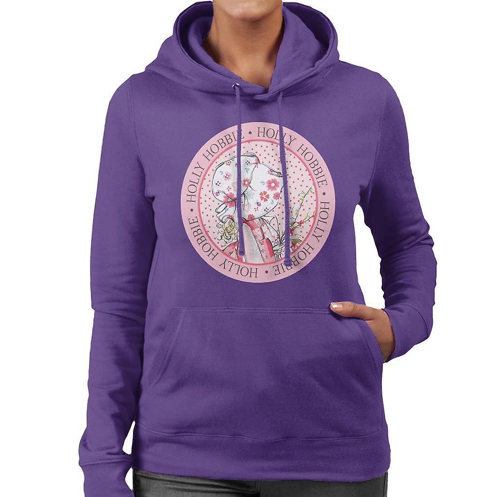 Holly Hobbie Circle Women's Hooded Sweatshirt Purple Medium