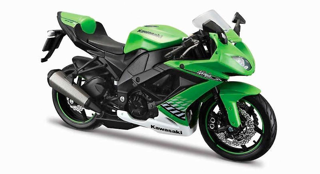 Kawasaki Ninja ZX-10R Diecast Model 1:12 scale Green Maisto 18cm / 7.1in long