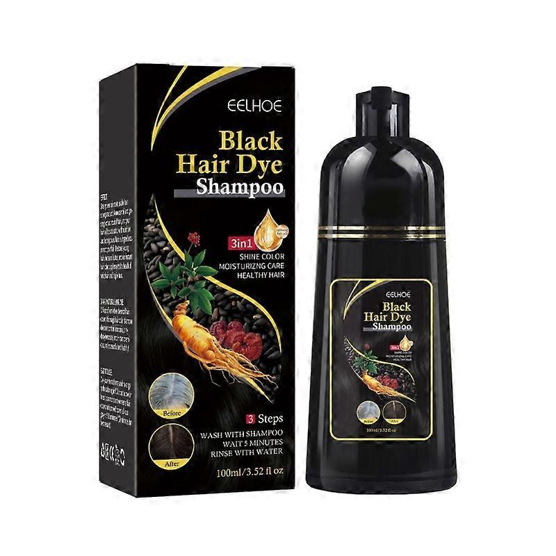 unbrand Fast Hair Dye Black Shampoo Hair Color Dye Shampoo for Cover Gray White Hair