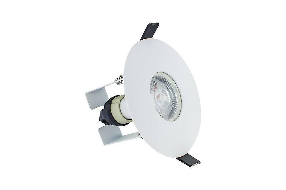 Integral Lighting LED Fire Rated Downlight Round White Insulation Guard / GU10 Holder Matt White IP65