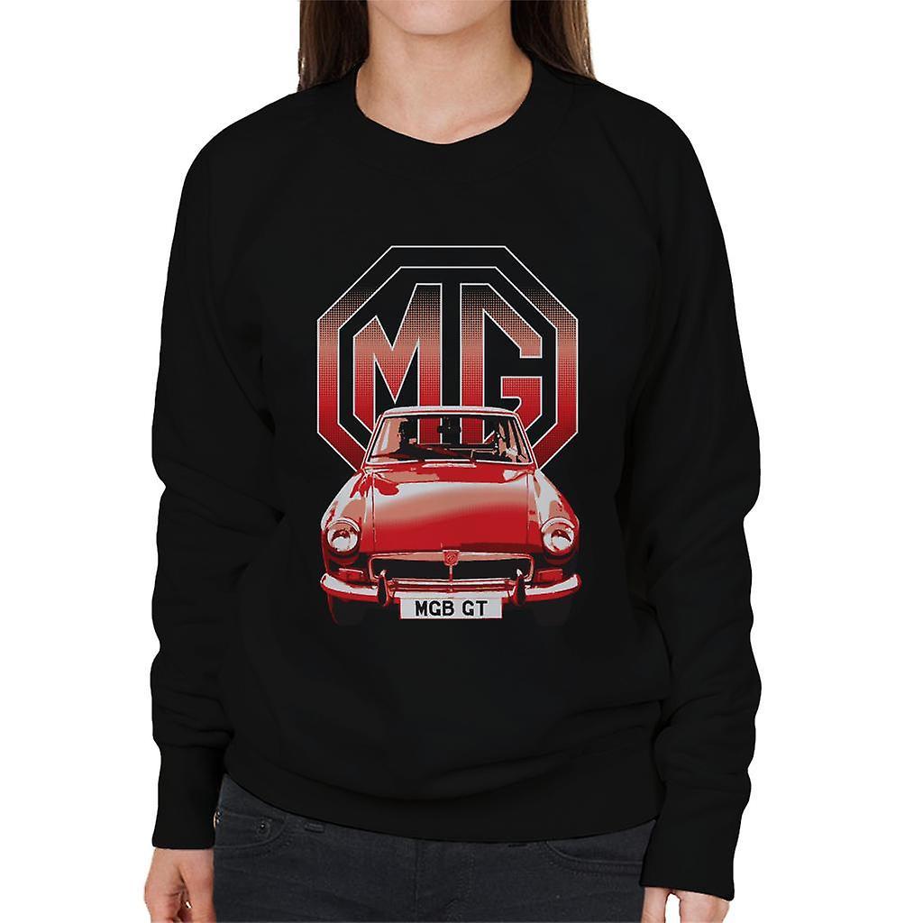 MG B GT Red British Motor Heritage Women's Sweatshirt Black Small