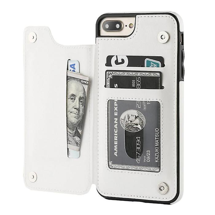 Stuff Certified ® Stuff Certified® Retro iPhone 5S / SE Leather Flip Case Wallet - Wallet Cover Cas Case White