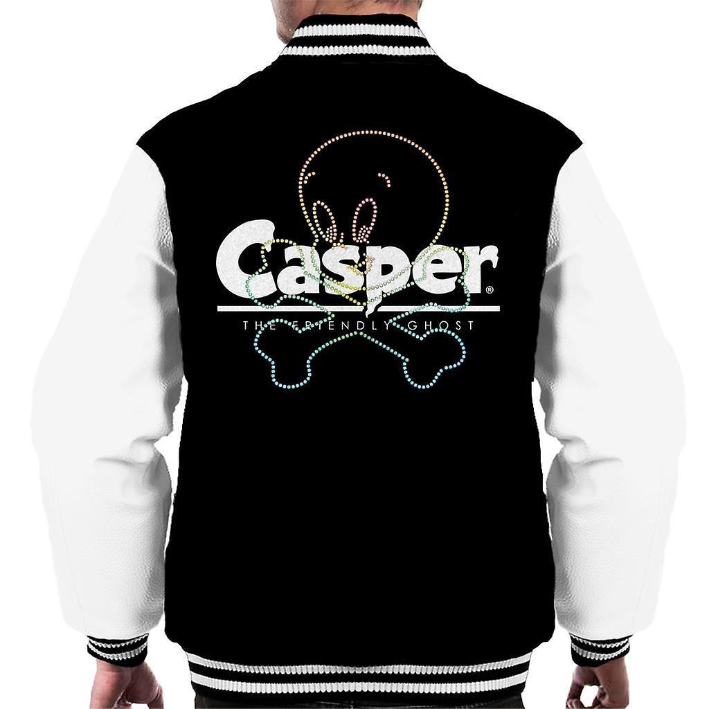 Casper The Friendly Ghost Crossbones Men's Varsity Jacket Black/White XX-Large