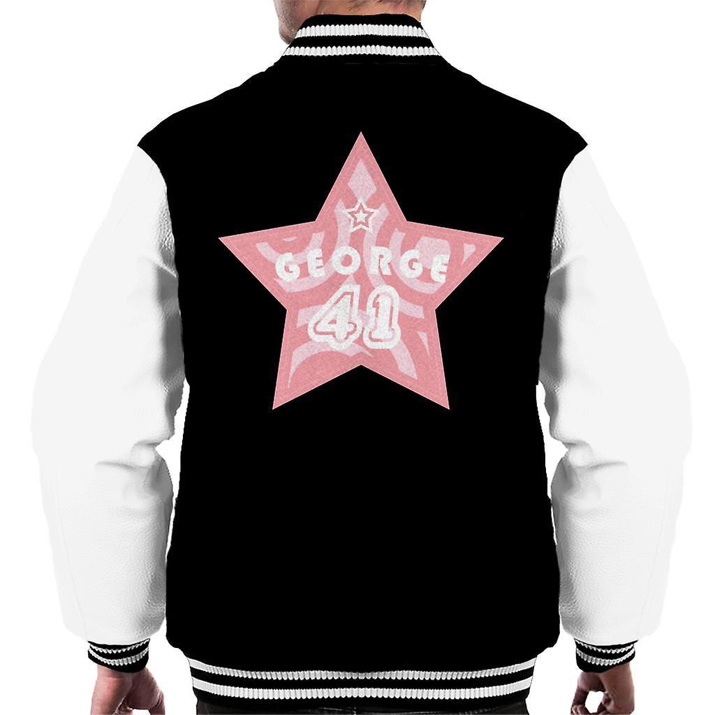 Curious George 41 Star Men's Varsity Jacket Black/White Medium