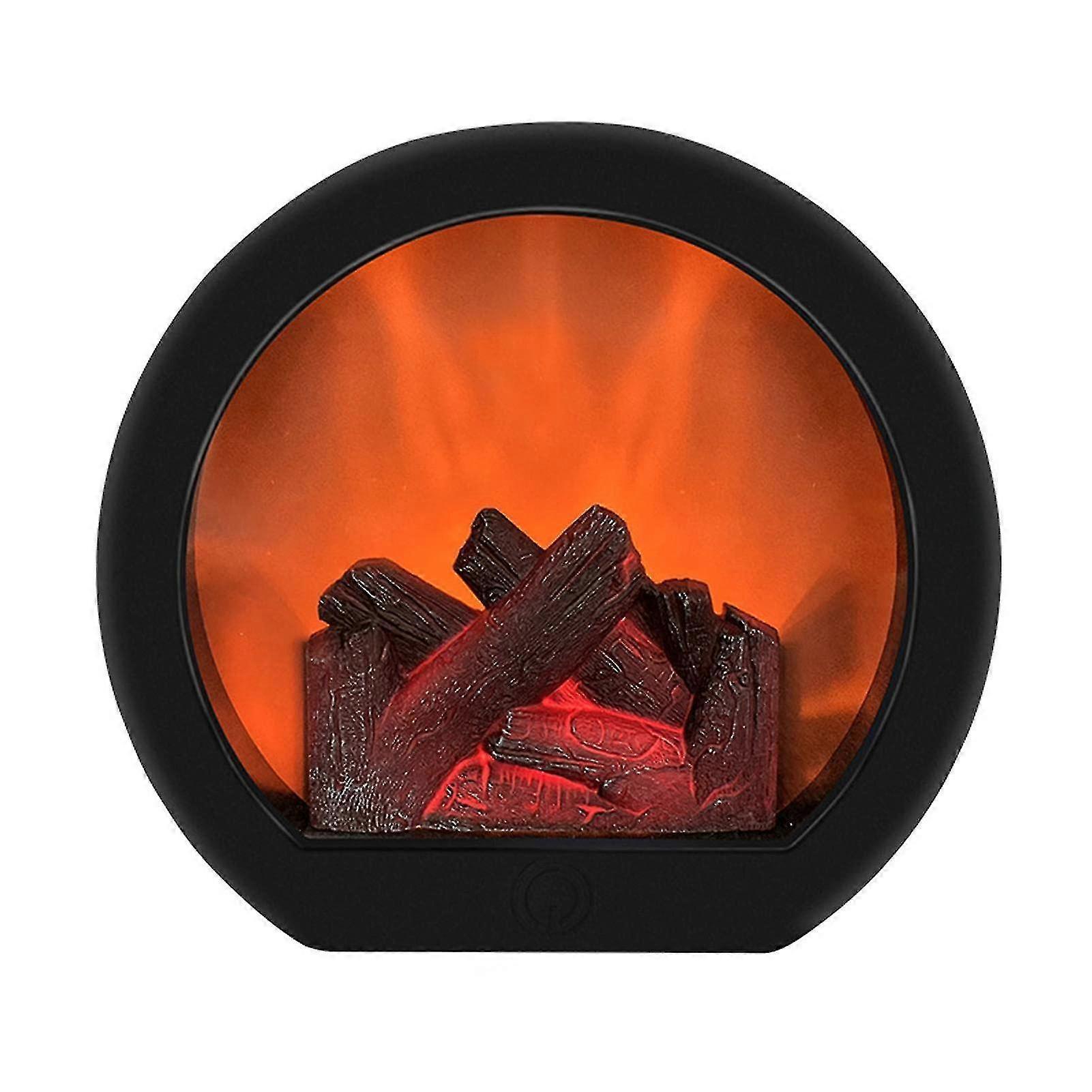 Rhafayre HUAFEI Flame Fireplace Lamp Led Table Fireplace Lantern With Realistic Flame Simulation