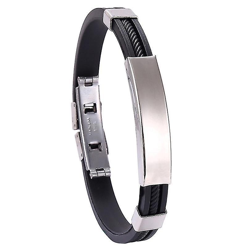 Treingi Magnetic Lymphatic Drainage Bracelet For Women Men, Titanium Steel Lymphatic Drainage Therapy Bracelet Black