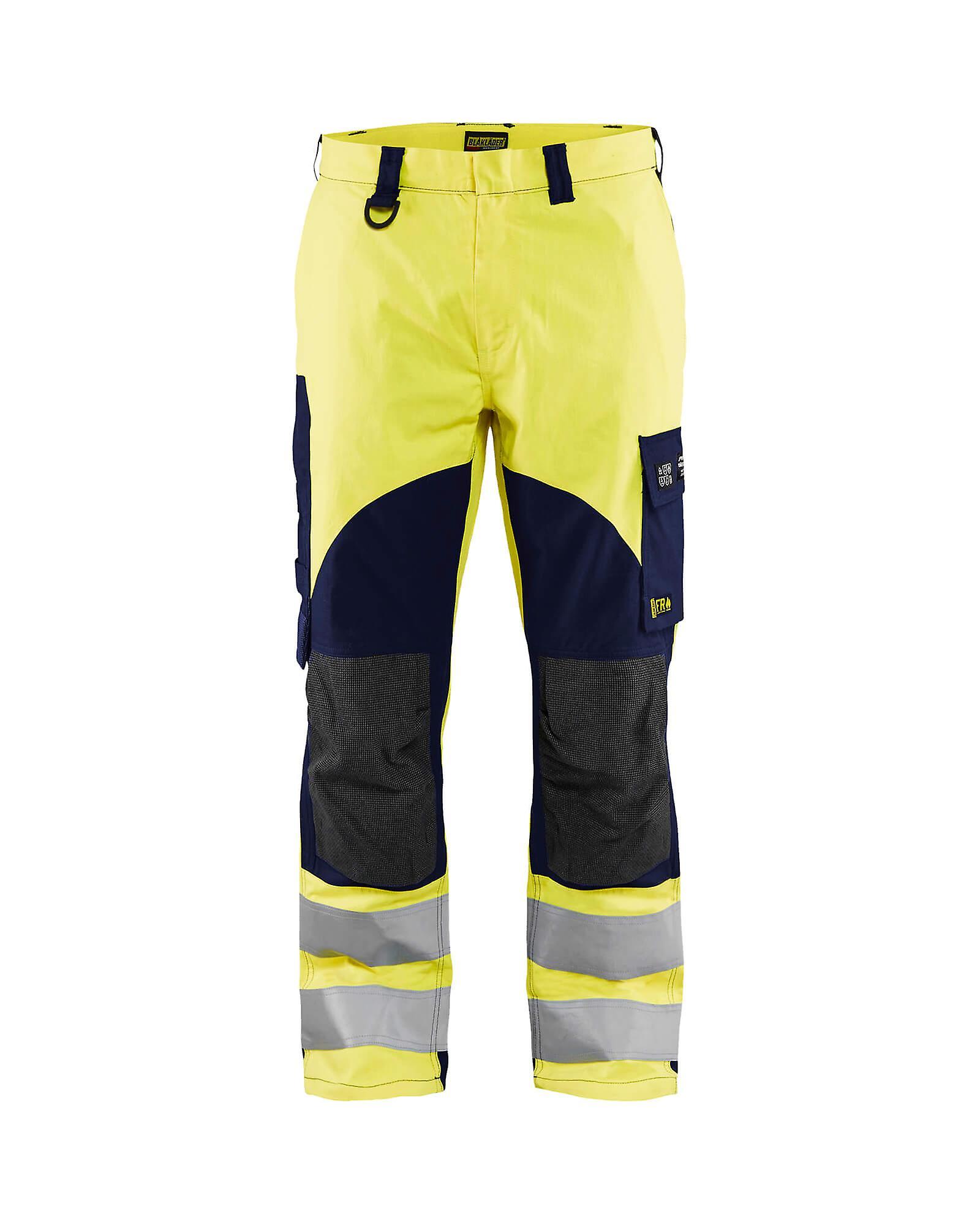 Blaklader 1588 hi-vis multinorm trousers flame-retardant - mens (15881512) Yellow/navy blue