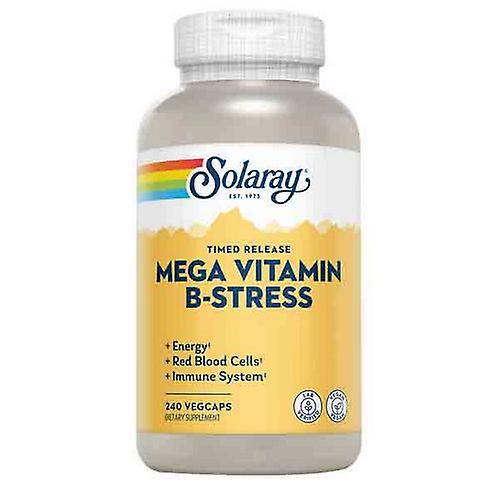 Solaray Mega B-Stress, 240 Caps (Pack of 1)