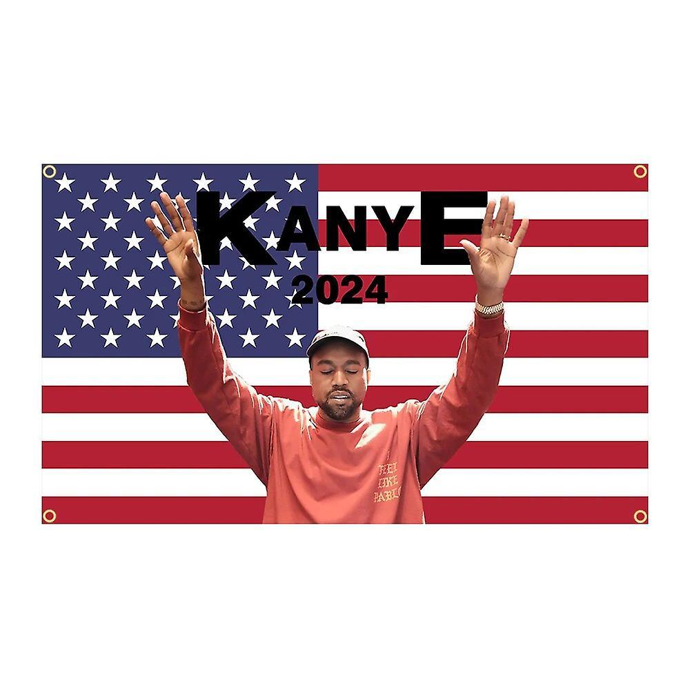 Scitoo 90x150cm American Rapper Singer Kanye Flag West Life of Pablo Hands Banner Decoration Tapestry FLAGCORE 4 Holes In 4 Corners 60 x 90cm