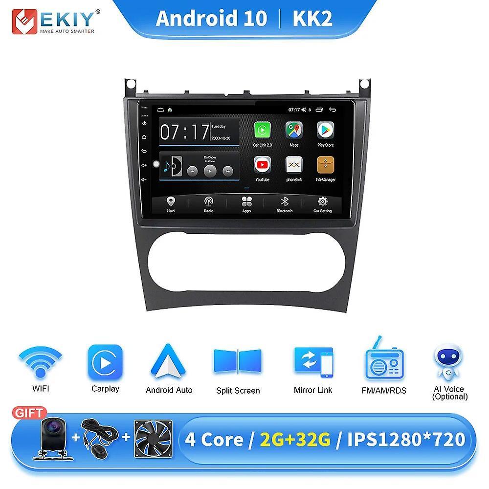 Aintier For Mercedes Benz C-class C Class W203 W209 C180 C200 Cl203 C209 A209 2004-2011 Android Auto Radio Carplay Multimedia KK2 2G 32G