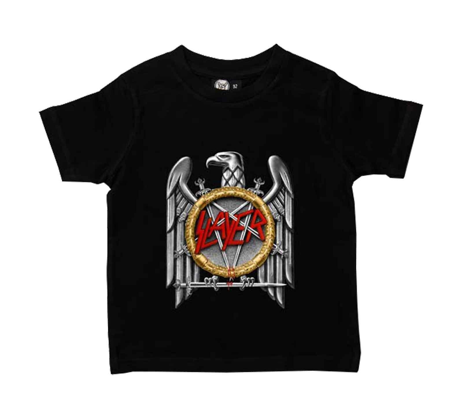 Slayer Kids Silver Eagle T Shirt Black Small 6-7 years