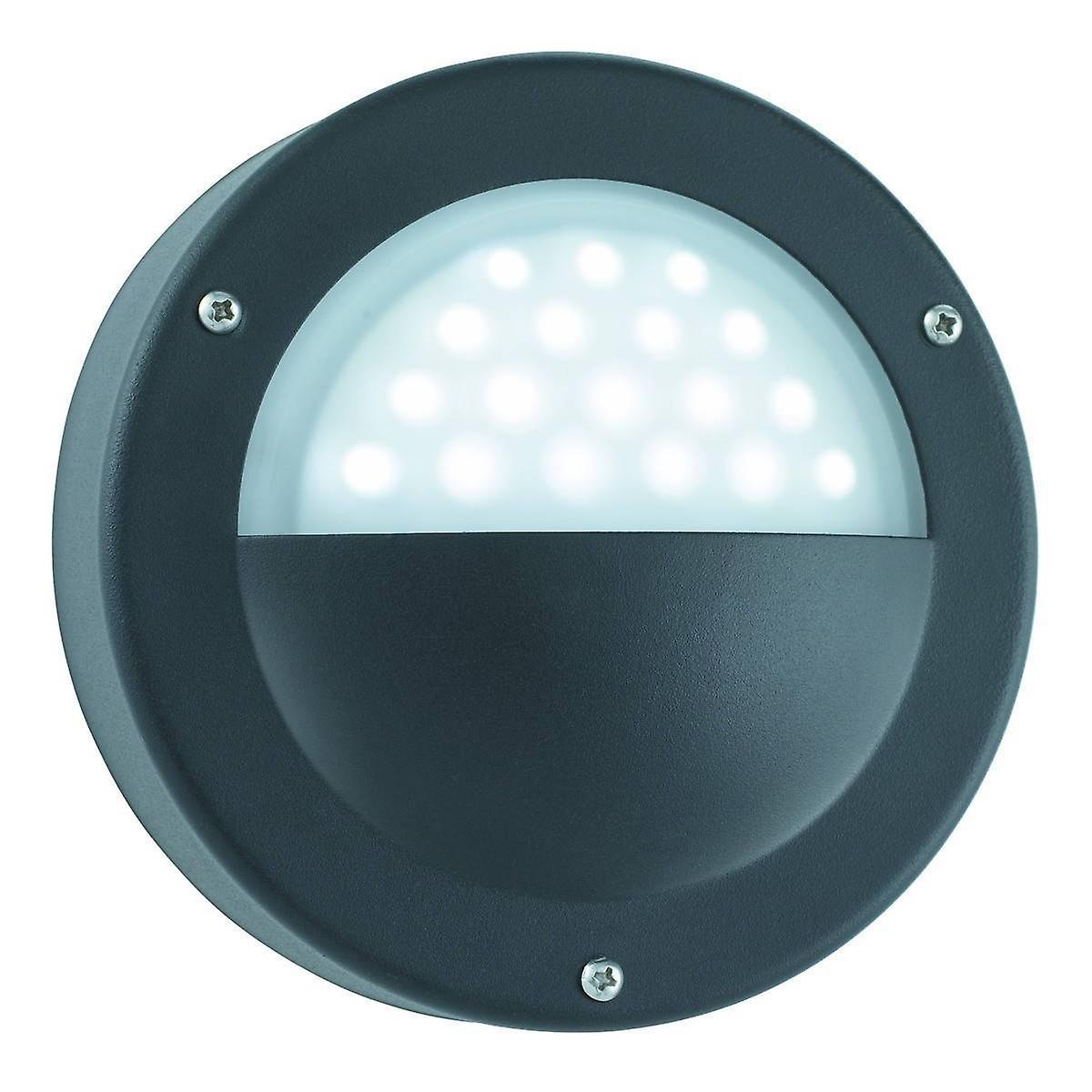 Searchlight Lighting LED Outdoor Garden Wall Light Black IP44