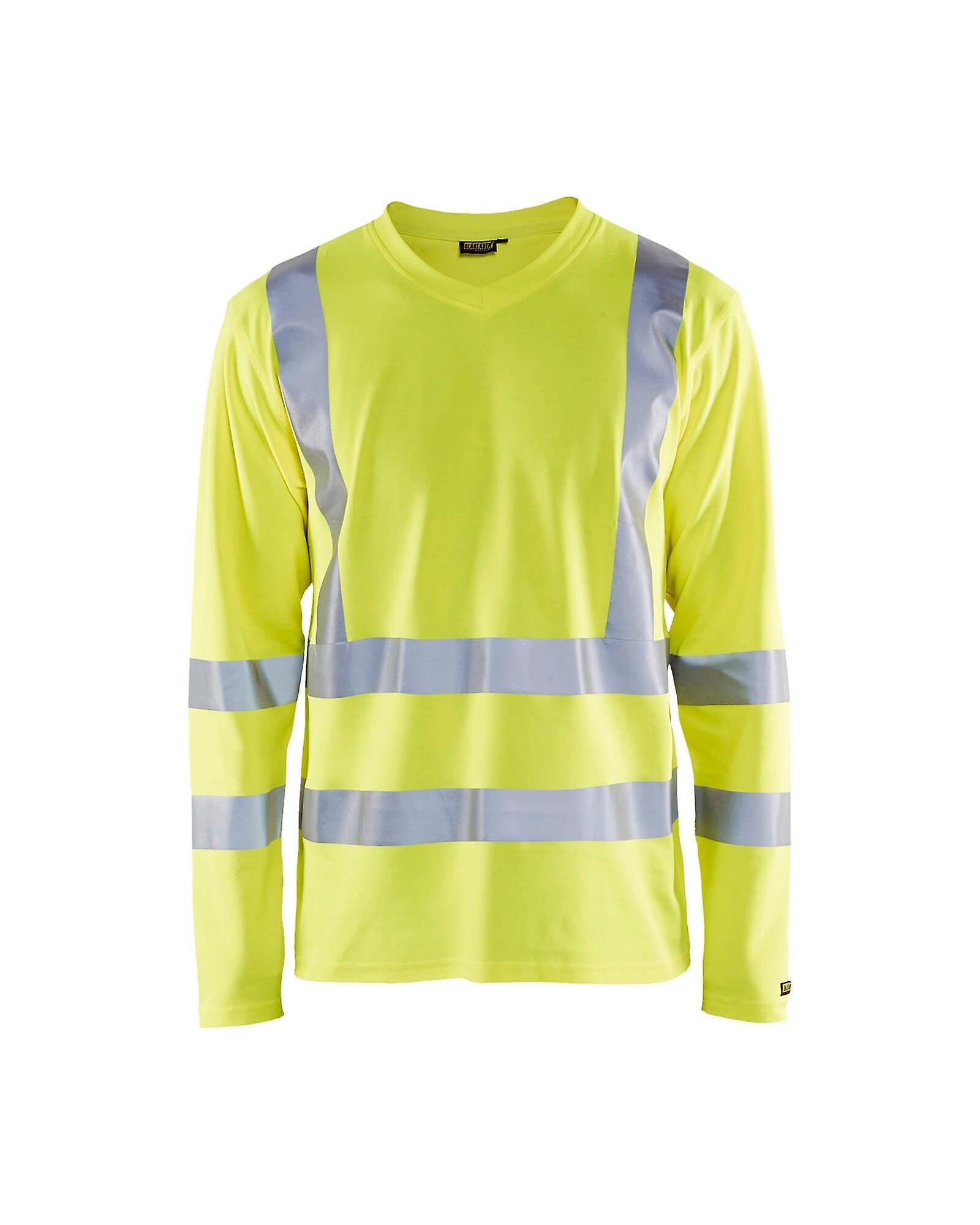 Blaklader 3381 hi-vis long-sleeve t-shirt - mens (33811070) Yellow Xxl