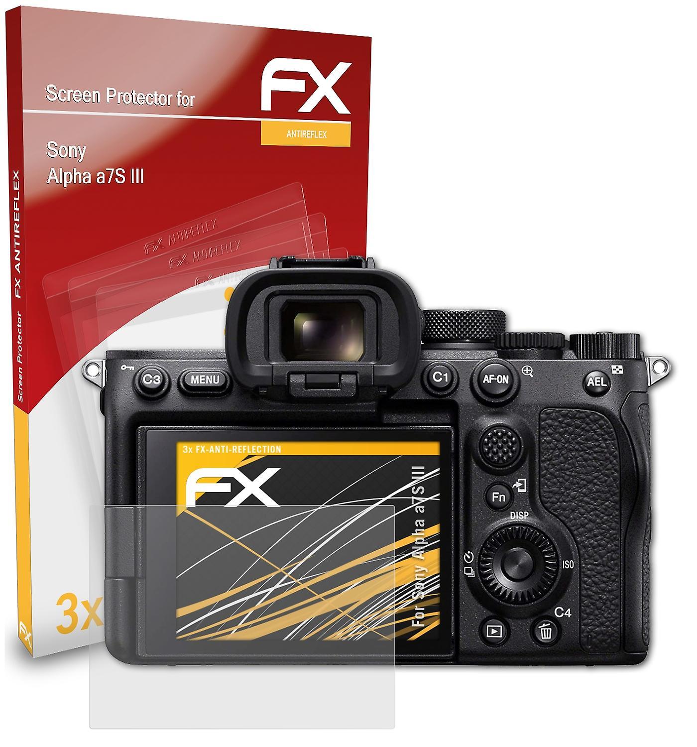 atFoliX 3x protective film compatible with Sony Alpha a7S III armored film matt &shockproof 05 FX ANTIREFLEX