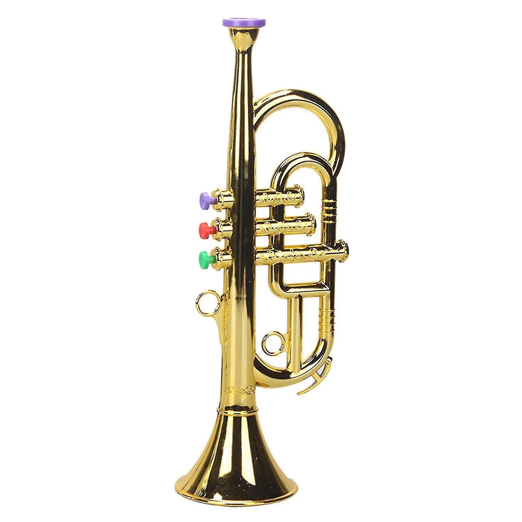 Snngv Trumpet 3 Tones Musical Wind Instruments For Children Toy Gold