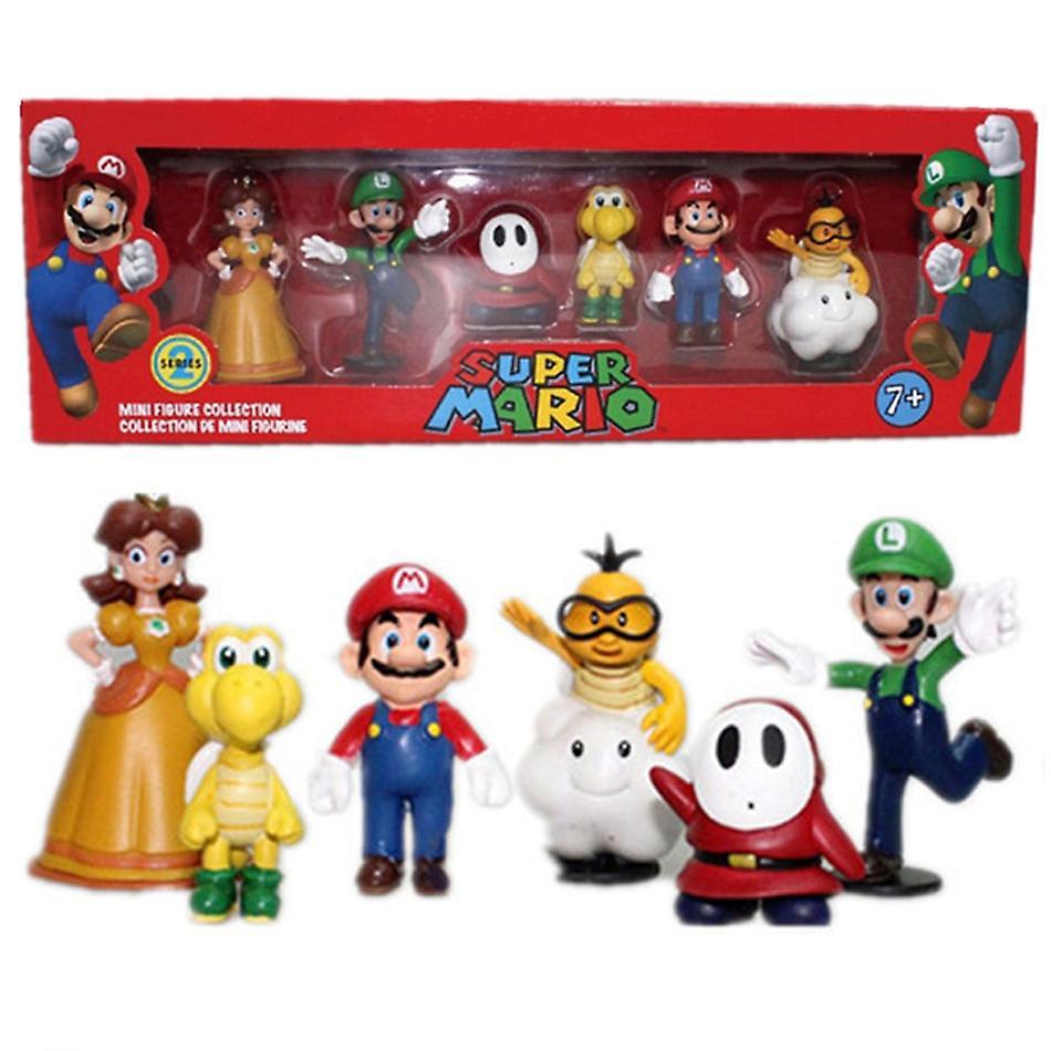 Renekton 6pcs/set 4-7cm Super Mario Bros Pvc Action Figure Toys Dolls Model Set Luigi Yoshi Donkey Kong Mushroom For Kids Birthday Gifts 2nd genera...