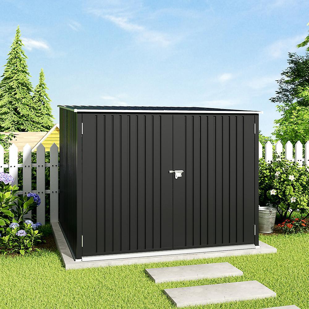 Living And Home Galvanized Steel Bicycle Storage Shed