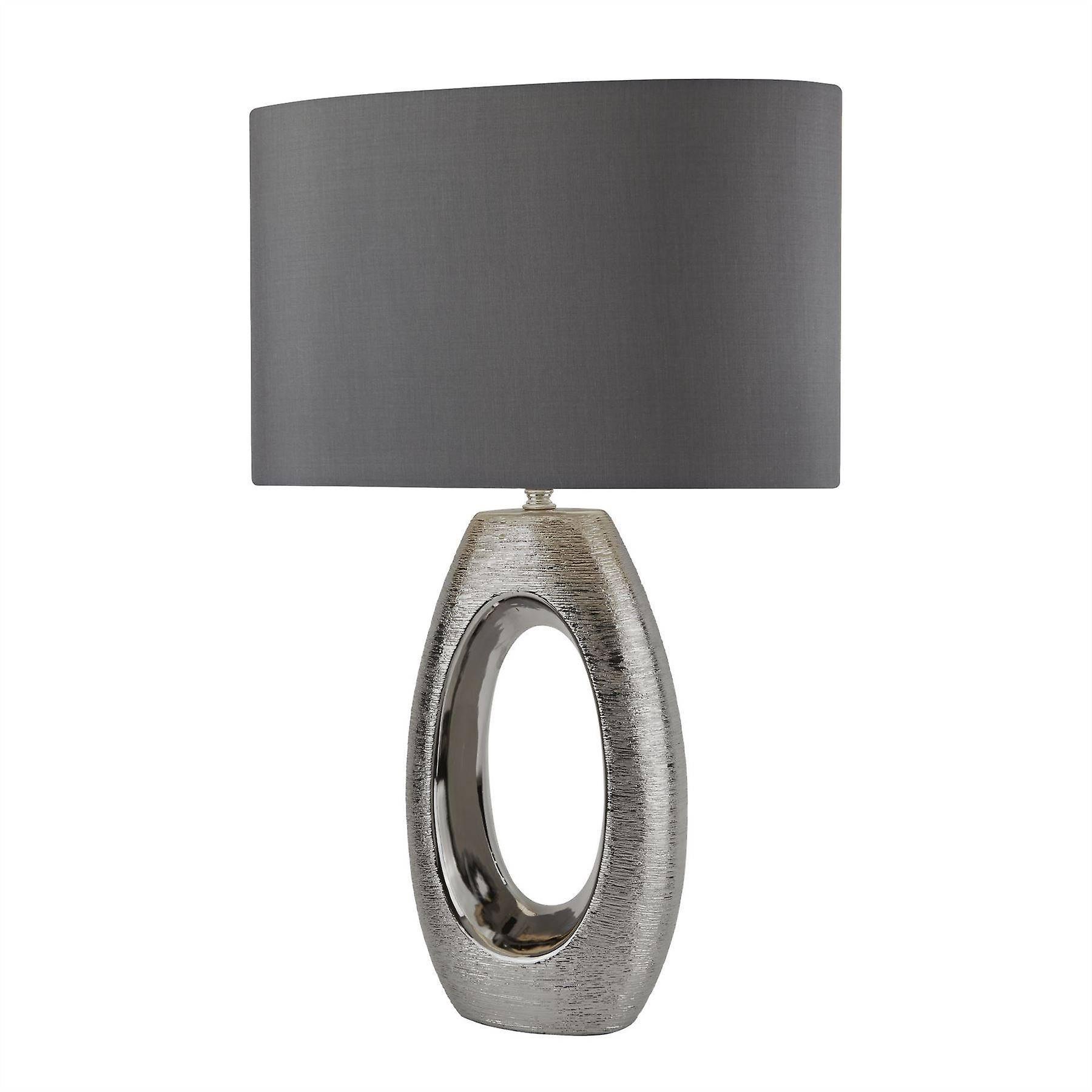 Searchlight Lighting Artisan 1 Light Table Lamp Chrome, Grey, E27