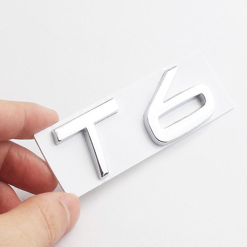 Car Badge 3D Metal T5 T6 AWD Logo Rear Trunk Emblem Badge Sticker Decals Car Styling Accessories For Volvo XC60 XC90 S60 S80 S60L V40 V60